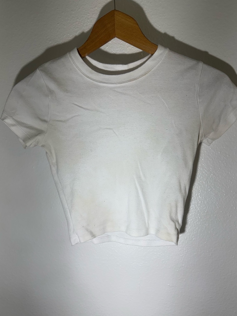 Classic White Women's Short Sleeve Crop Top